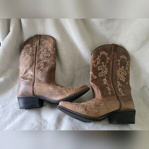 Brown Embroidered Western Boots Cavenders